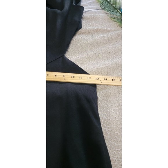 Lynn Lugo Women's Dress Cut Out Waist High Neck Sleeveless Black Size P - Picture 10 of 13